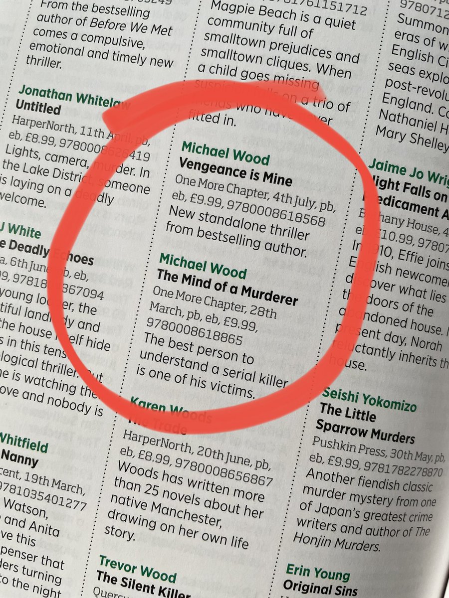 I’ve have two books in @thebookseller’s buyers guide. Look closely and you’ll see they call me a bestselling author. That must mean I’m brilliant. 😃 @0neMoreChapter_