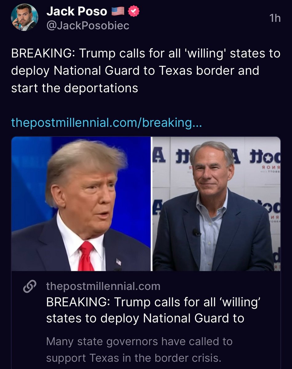 “In the face of this National Security, Public Safety, and Public Health Catastrophe, Texas has rightly invoked the Invasion Clause of the Constitution, and must be given full support to repel the Invasion,” Trump said in a statement Thursday. The number of Republican-led states…