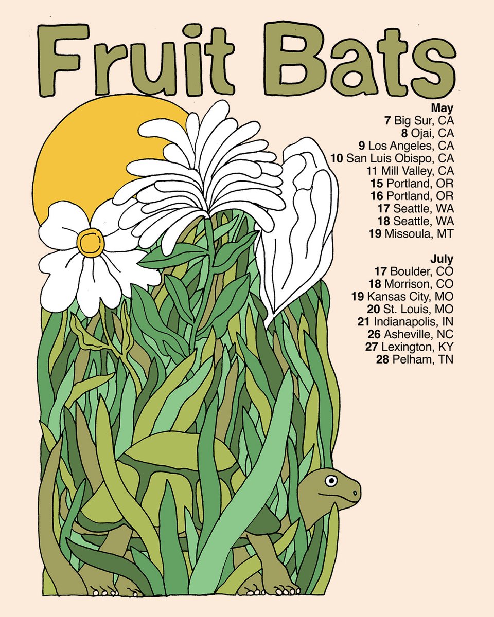 Tickets for all the upcoming shows are now on sale! fruitbatsmusic.com/tour