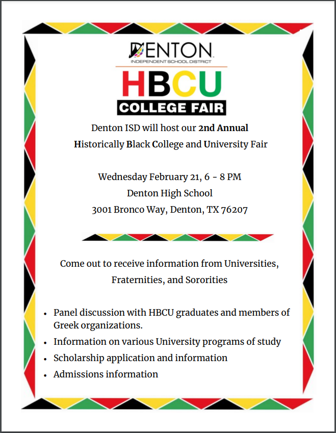 Mark your calendars for our 2nd Annual HBCU Fair!