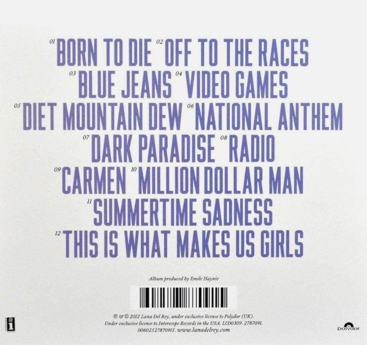12 years ago today, Lana Del Rey released ‘Born To Die.’