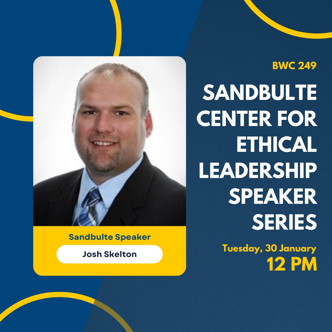 CSS_SBT's tweet image. Beginning our spring semester of the Sandbulte Center for Ethical Leadership Speaker Series is Josh Skelton of ALLETE, Inc. Join us in BWC 249 on Tuesday, January 30th at 12 PM to hear about his journey! #sandbultecenter #speaker #allete #stscholastica