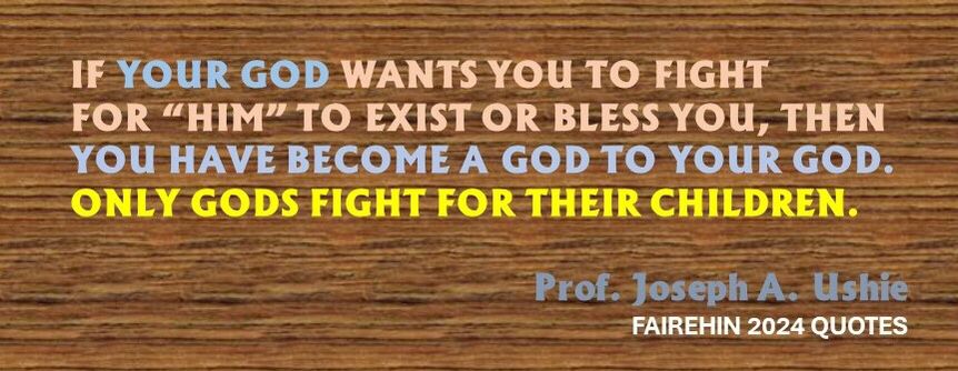 An impromptu statement I made in my presentation as a keynote speaker at an inter-religion harmony seminar at the University of Uyo, Uyo, Nigeria, yesterday, January 25, 2024.
