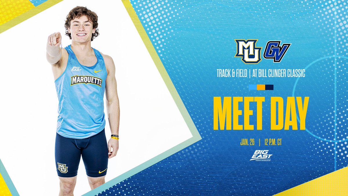 𝐌𝐞𝐞𝐭 𝐃𝐚𝐲 ‼️

📍 Allendale, Mich.
🏟️ Kelly Family Sports Center
🆚 Bill Clinger Classic
💻 flotrack.org/events/1184895…
📊 mi.milesplit.com/meets/590852-g…
📰 gomarquette.com/news/2024/1/25…

#WeAreMarquette