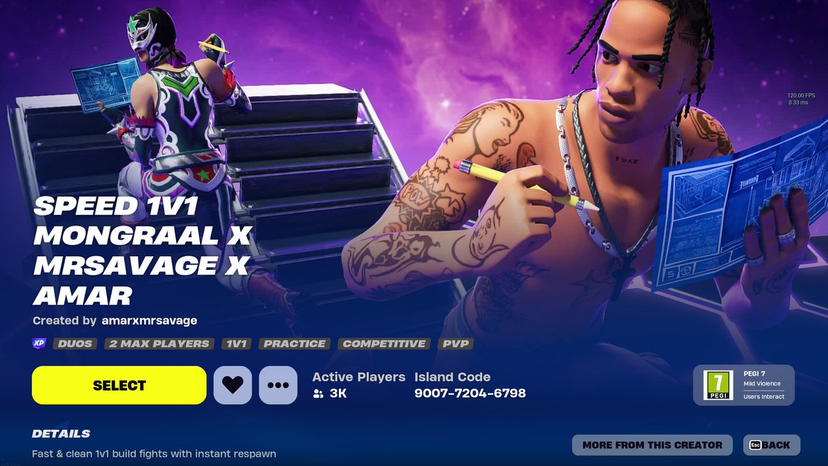 Mongraal's tweet photo. 0 delay 1v1 map made with @MrSavage @AmarCoDTV , before tournaments doing 1v1s against viewers on this map $1000 to anyone who beats us!

9007-7204-6798 https://t.co/nMH2ycqjxm