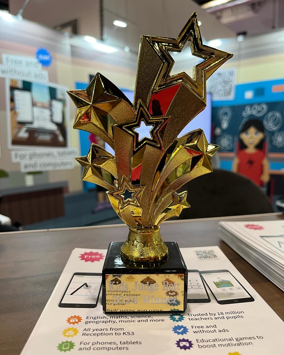 Could this year's Bett get any better?? Turns out, the answer is YES 😍 We just won the best award a learning company can receive: the Kids Judge Award! 🏆🏆🏆🏆🏆  at ANTON, kids have fun learning 🤸‍♀️ So proud of this one! #bettuk2024 #learningapp #educationuk #havefunlearning