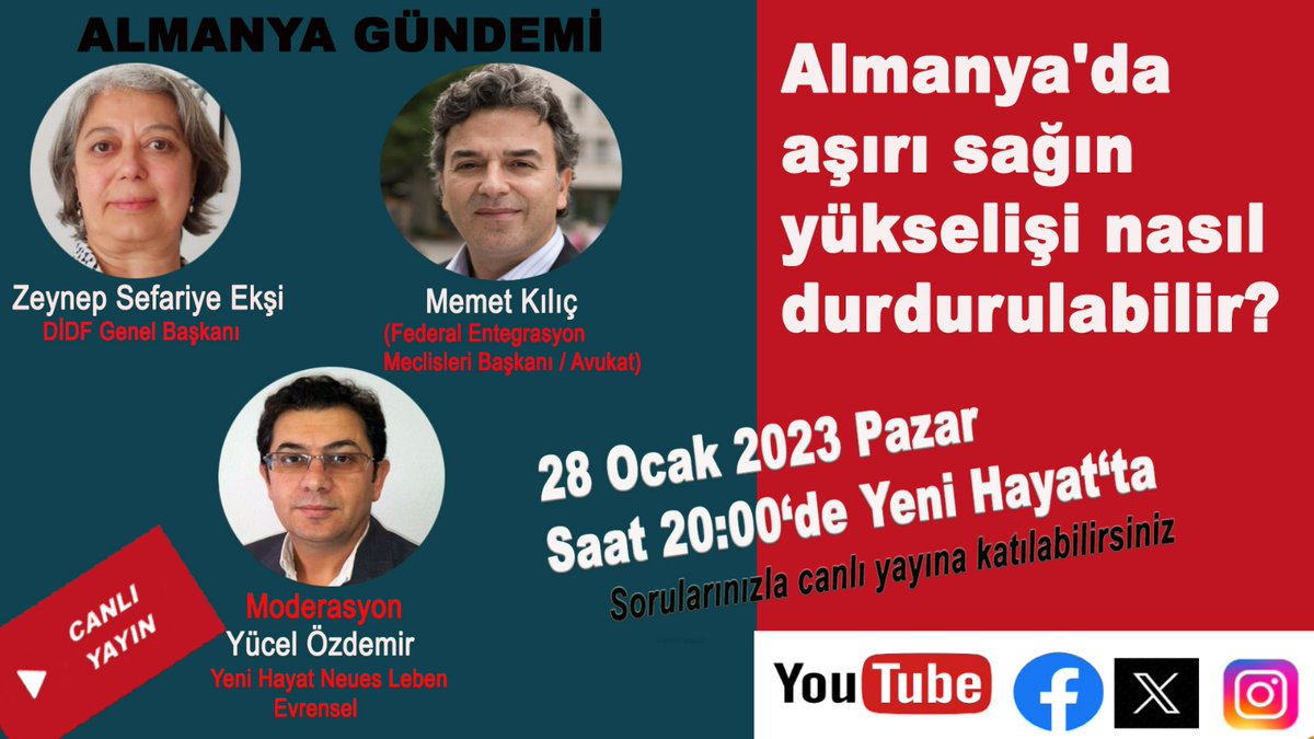 DİDF Genel Başkanımız Zeynep Sefariye Ekşi'nin de katıldiğı canlı yayında ırkçılığa karşı yükselen eylemler ve ırkçiliğa karşı mücadele tartışılacak