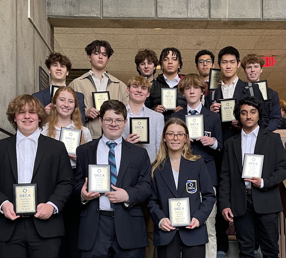 RaptorDeca's tweet photo. Day two in the books. 

Add another six 1sts, five 2nds and three 3rds on the pile. 

We finished with 25 top threes including 14 district champions. 
 
All in, @raptordeca will have 52 representatives at this year’s state conference. 

@AndersonRaptors https://t.co/S7a0mHqcT8