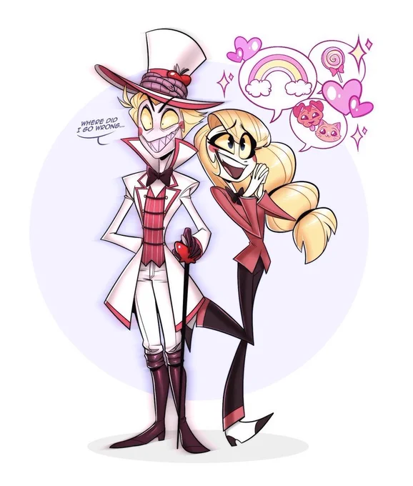 A bunch of my old lucifer art  #HazbinHotel 