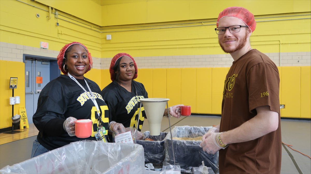 Making a BOLD impact! Over 75 volunteers joined forces to prepare 20,000+ meals with Rise Against Hunger. Special thanks to our BSU family for coming together to make this happen.