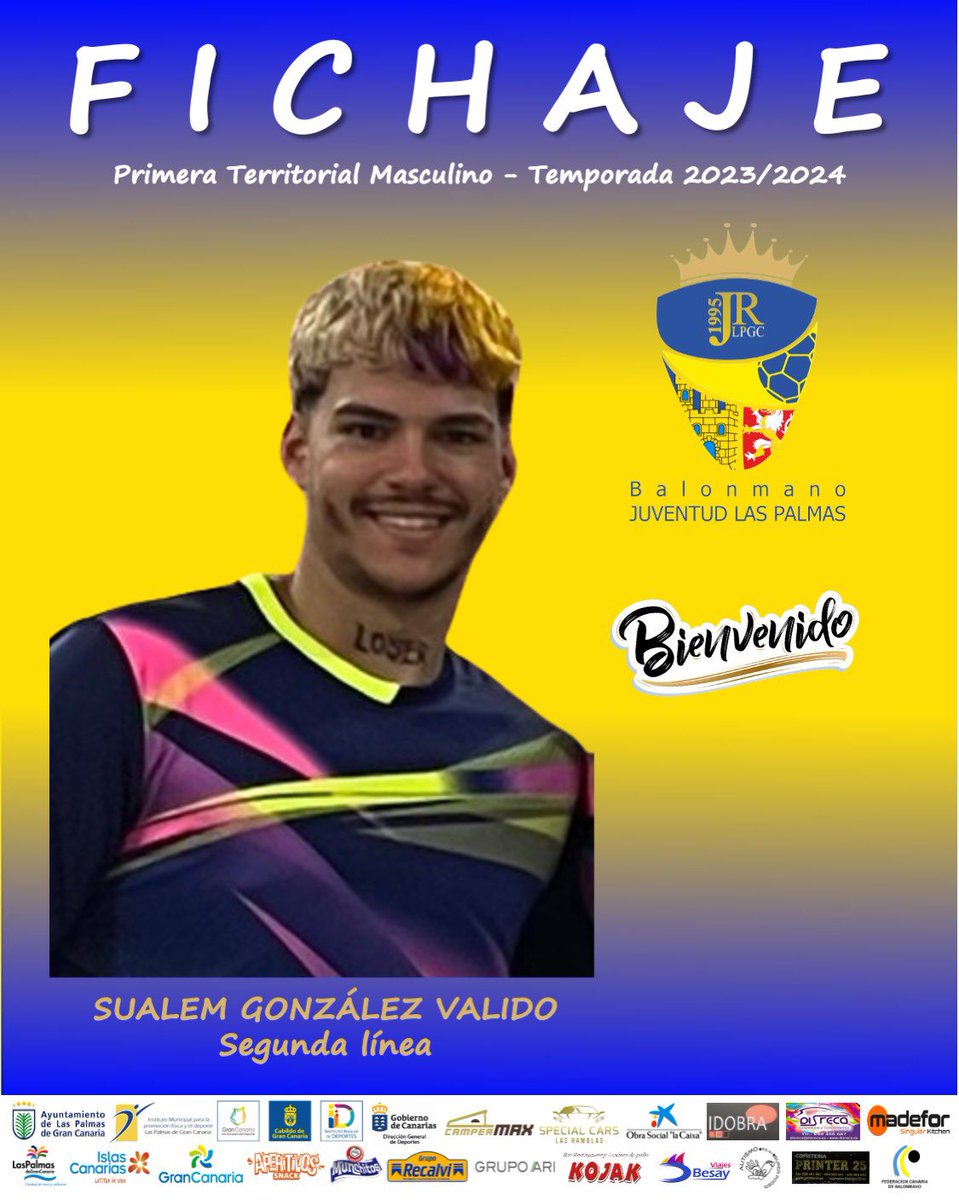💥💥 🄵🄸🄲🄷🄰🄹🄴 💥💥

𝗧𝗘𝗥𝗥𝗜𝗧𝗢𝗥𝗜𝗔𝗟 𝗠𝗔𝗦𝗖𝗨𝗟𝗜𝗡𝗢 𝟮𝟯/𝟮𝟰

𝗦𝗨𝗔𝗟𝗘𝗠 𝗚𝗢𝗡𝗭𝗔́𝗟𝗘𝗭 𝗩𝗔𝗟𝗜𝗗𝗢 es nuevo jugador del CAMPERMAX JUVENTUD LAS PALMAS para esta temporada ✍🏻🤝👏

¡Bienvenido a tu casa Sualem y gracias por confiar en este proyecto! 💛💙