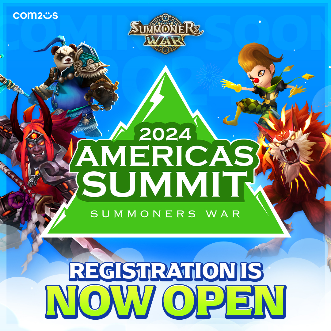summonerswarapp's tweet photo. Are you ready for battle?⚔️
The 2024 Americas Summit registration is now open!

Register today for the upcoming North America / Latin America Tournament!
👉https://t.co/uv0PN8hIrr

#SummonersWar #Com2us #Android #iOS #SummonersWarUS #WorldArena #RTA https://t.co/HIEeVRLg7u