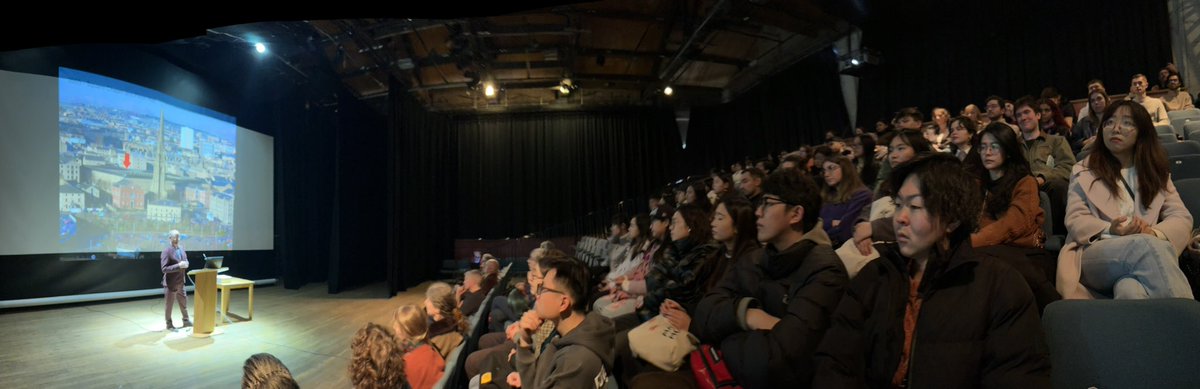 eamonncanniffe's tweet photo. Wonderful opportunity (courtesy of @annagidman ) to hear Robert Evans @EvansVettori describe the design process of @squarechapel Halifax for the Some Kind of Nature atelier at @TheMSArch #horizontalcollaboration B.A. M.Arch. MLA MA A+U and MA AR ! https://t.co/Em0v7JqQ7H