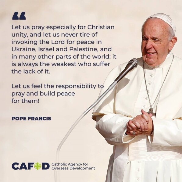 CAFODLiverpool's tweet photo. On Sunday, Pope Francis urged us to pray for Christian unity before repeating his call for peace in countries living with conflict.
#WeekOfPrayerForChristianUnity https://t.co/9Je0PUfLTA