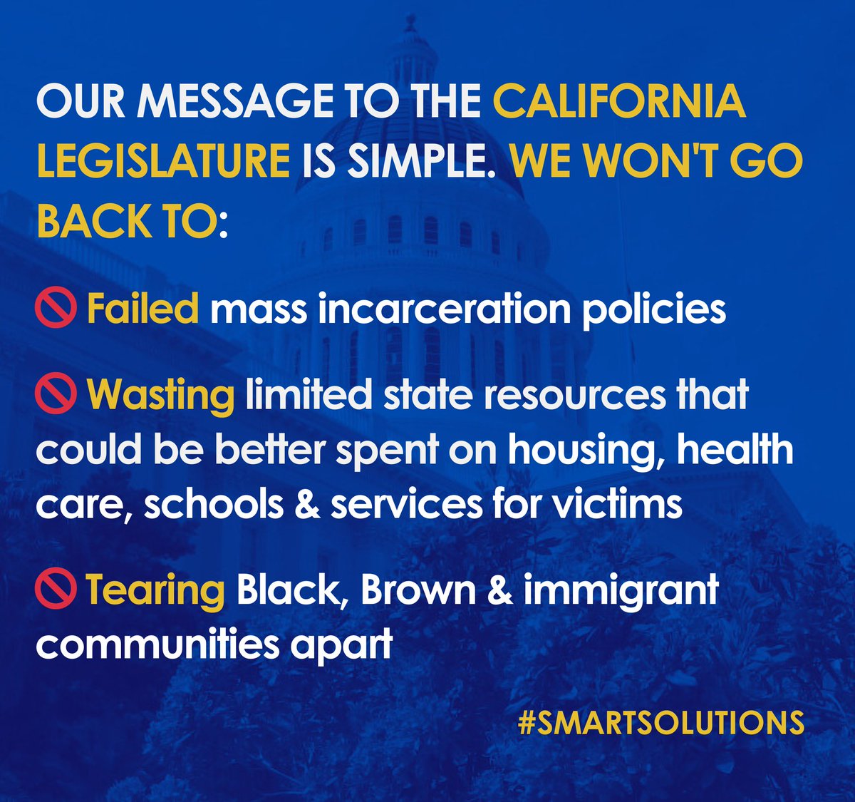 If #CAleg is serious about safety, it needs to double down on #SmartSolutions that: 
✅ prevent crime before it happens
✅ support survivors 
✅ ensure people returning to our communities have a fair shot at reentry