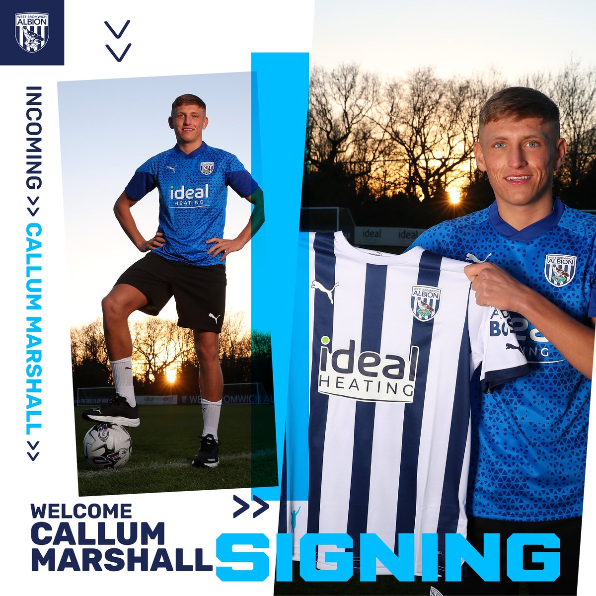 WBA's tweet photo. We're delighted to announce the signing of Callum Marshall on loan for the remainder of the season! ✍️

Welcome to the Albion, Callum! 💙🤍