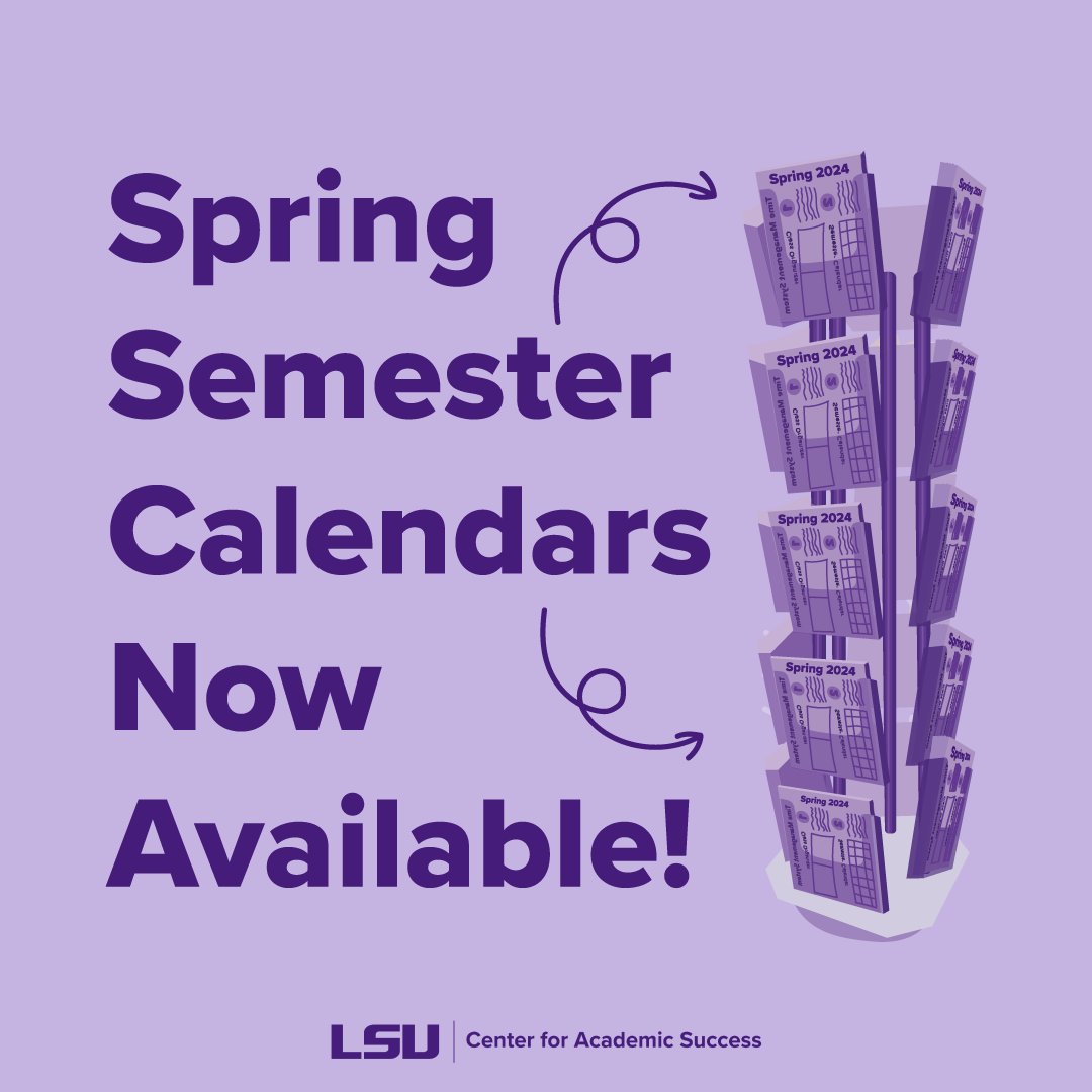 Spring into better time management habits with CAS! Pick up your Semester Calendar from Coates B-31 today! ⏲️🐯📖