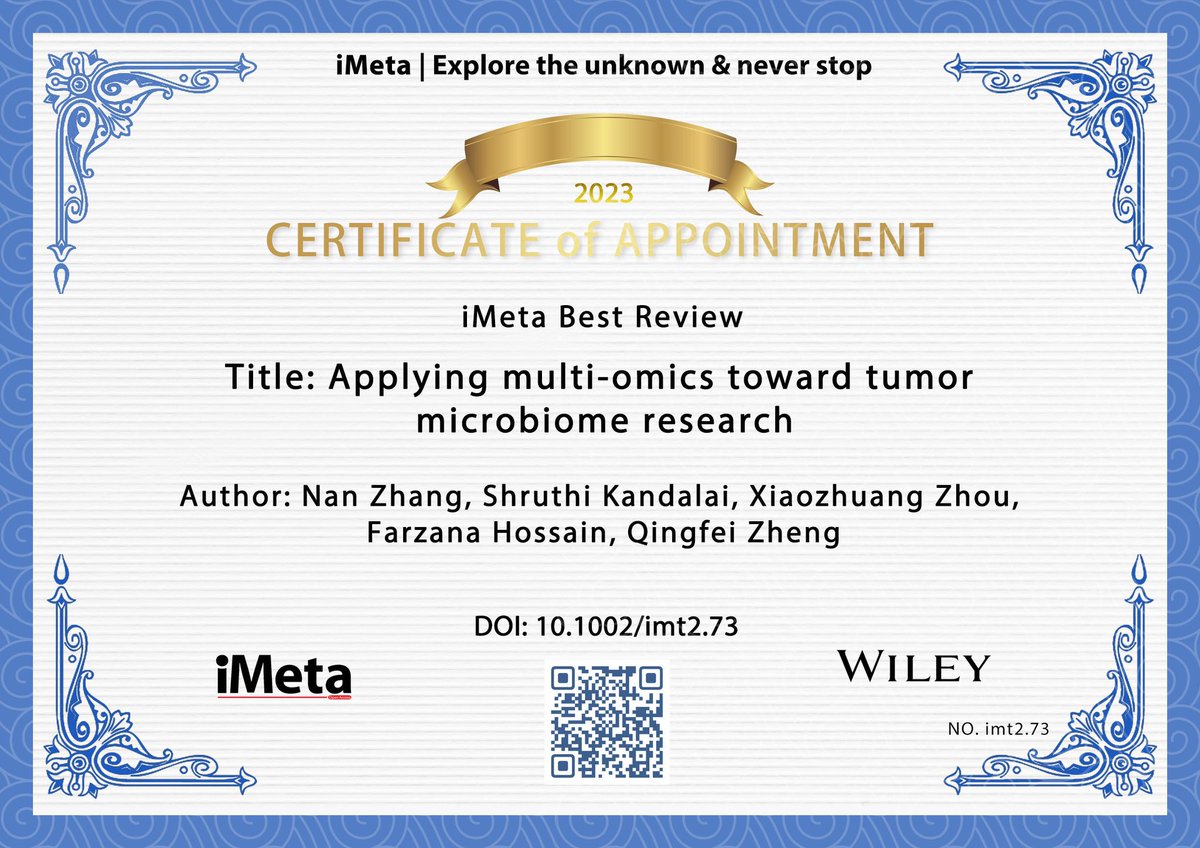 Glad to see our paper was selected as the Best Review of 2023 by @iMetaScience!