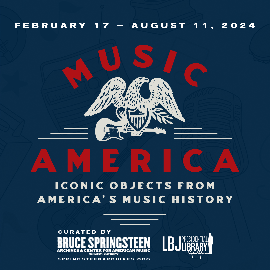 Dive into the heartbeat of America's rich musical legacy at the #LBJLibrary's newest exhibit, “#MusicAmerica: Iconic Objects from America's Music History”! 🎶 Don't miss your chance to witness history – let the music speak louder than words! 🎸🎹 lbjlibrary.org/music-america