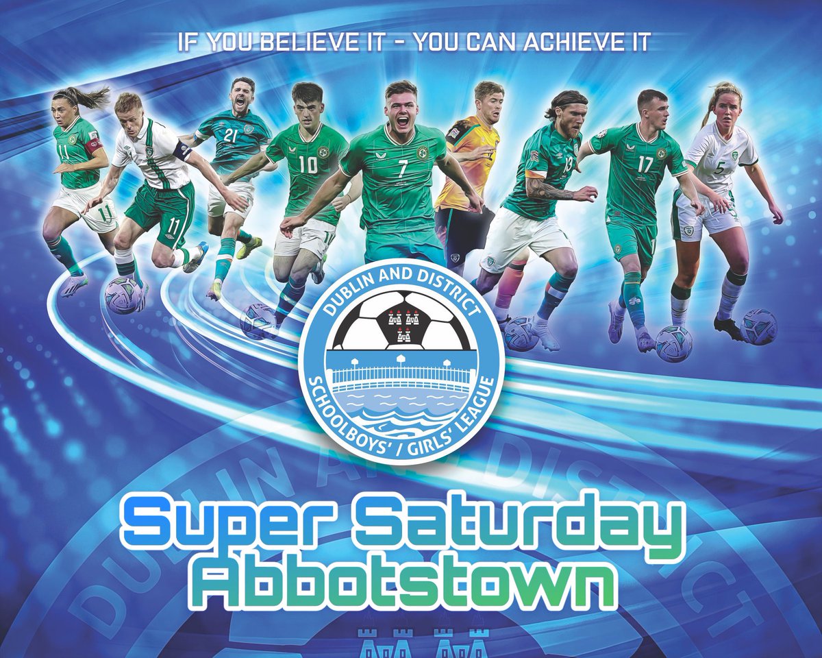 Super Saturday - Abbotstown ⚽️

Tomorrow 27th Jan DDSL 13 Prem 🤝

10.00 <a href="/mountmerrion/">Mount Merrion Youths Football Club</a> v Home Farm
11.30 <a href="/BelvedereFCDub/">Belvedere FC</a> v <a href="/StJosephsafc53/">St Josephs AFC Sallynoggin</a> 
13.30 Shamrock Rovers v <a href="/CherryOrchardFC/">Cherry Orchard FC</a> 
15.00 <a href="/SwordsCeltic_FC/">Swords Celtic</a> v <a href="/StFrancisFC/">St.Francis FC</a> 
16.30 <a href="/LeicesterFC67/">Leicester Celtic FC</a> v @Clarehallceltic