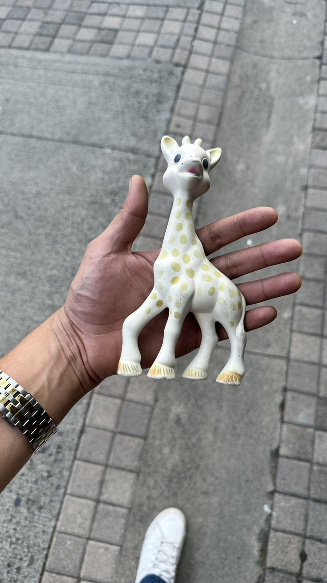 AlvaroMencia's tweet photo. Hey. Encontré esta Sophie La Girafe en La Gran Vía tirada.

Mi hija ama la de ella y mi casa se desestabilizaría si se le pierde 😂. Si pueden compartir este post y lo ven los dueños díganles que la deje en sushi itto. https://t.co/3EEQTpcGwv