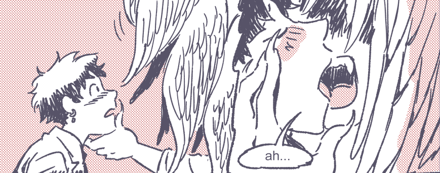 got the go ahead to post the comic I did for @/noahs_ark_book !! its a 16 pg erotica around the theme of "religion". you can download it on my itch for three ish bucks, and if you're a kofi member you get a download for free!!

🔗below :-) 