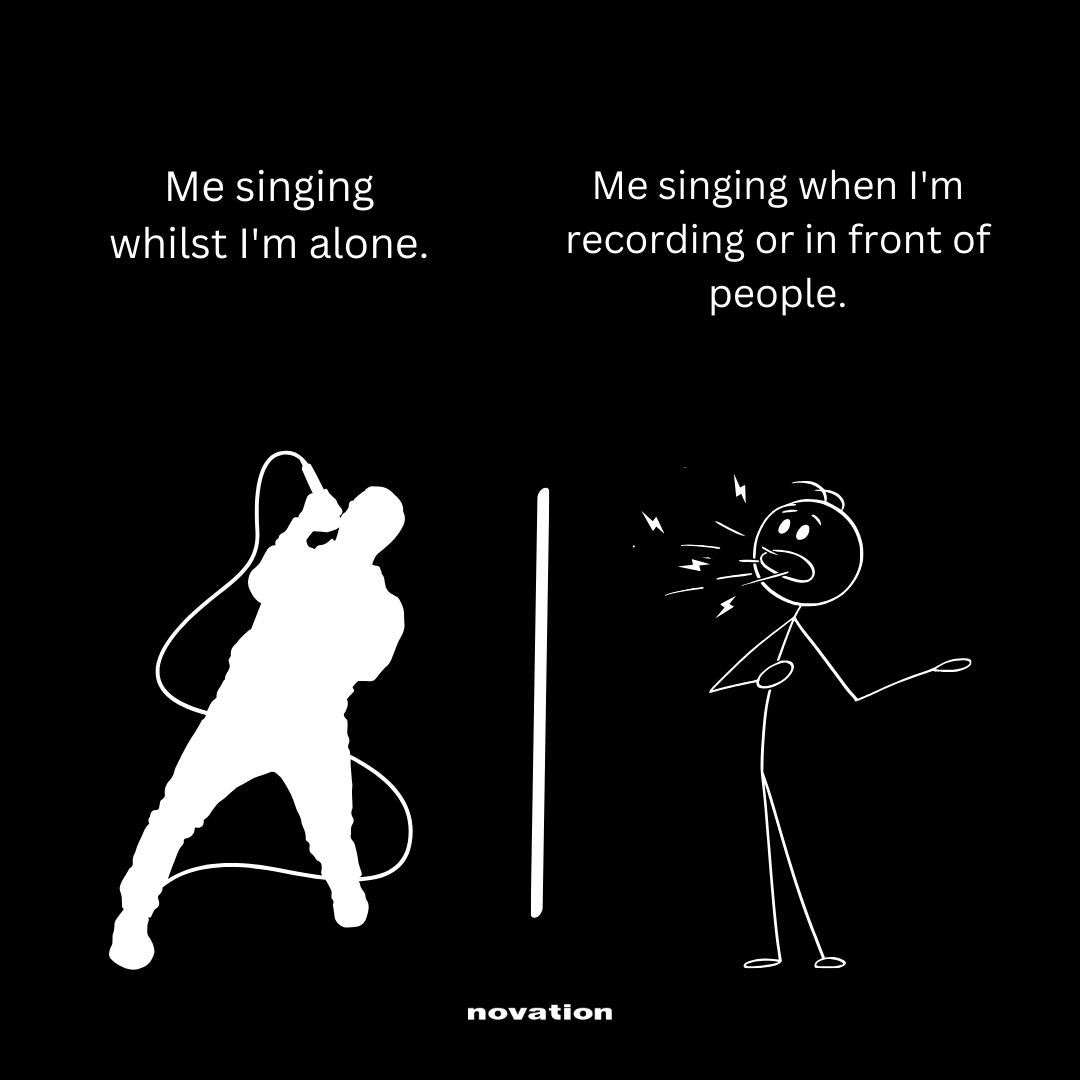 WeAreNovation's tweet photo. Me singing by myself vs. when I actually need to sound good π
π
#mememusic #singingmeme https://t.co/lBpcFxv0tG