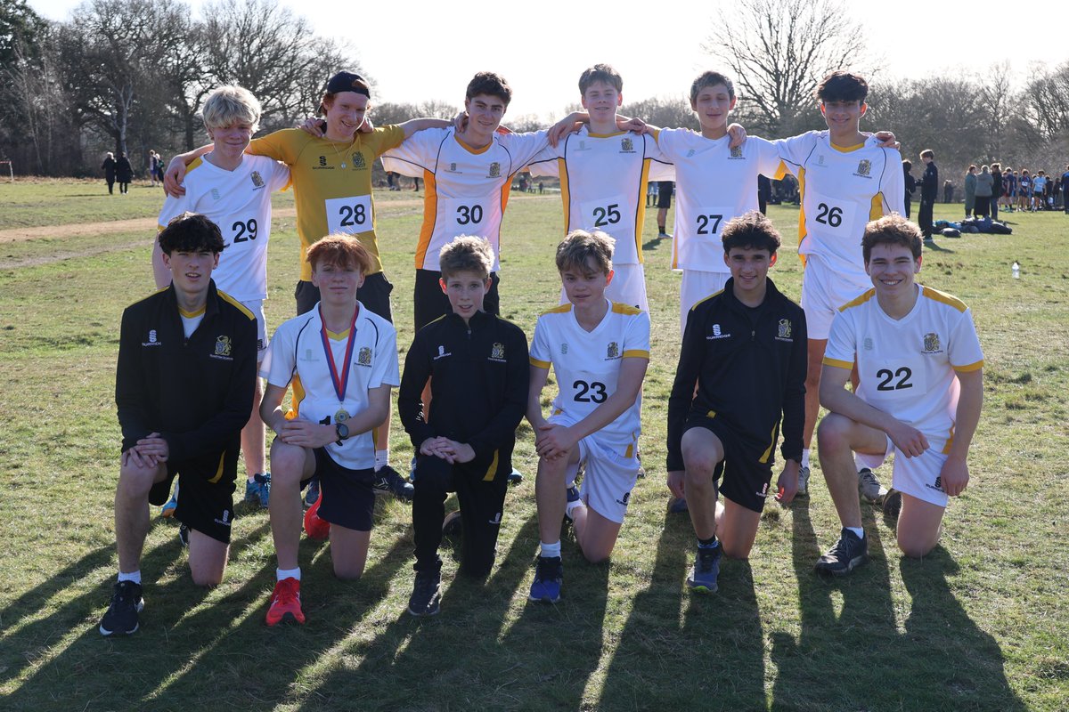 HamptonSchool's tweet photo. Well done to all Hampton runners who competed in the Richmond Schools' Cross Country Championships. A win for First Year Rafi and Fourth Year Marcus in their respective categories, and third place for Sixth Former Theo - great performance by all! 🥇🥇🥉🏃‍♂️ https://t.co/ahcomWalvL