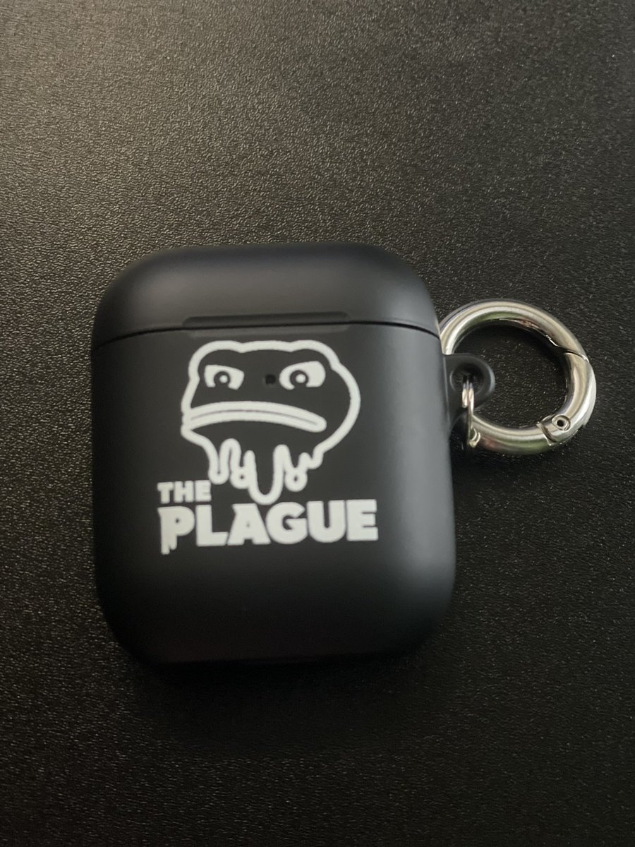 HUGE thank you to @NFTouchable for hooking me up with a new @ThePlagueNFT AirPod case🫡 Great work as always 🐸🫱🏽‍🫲🏾