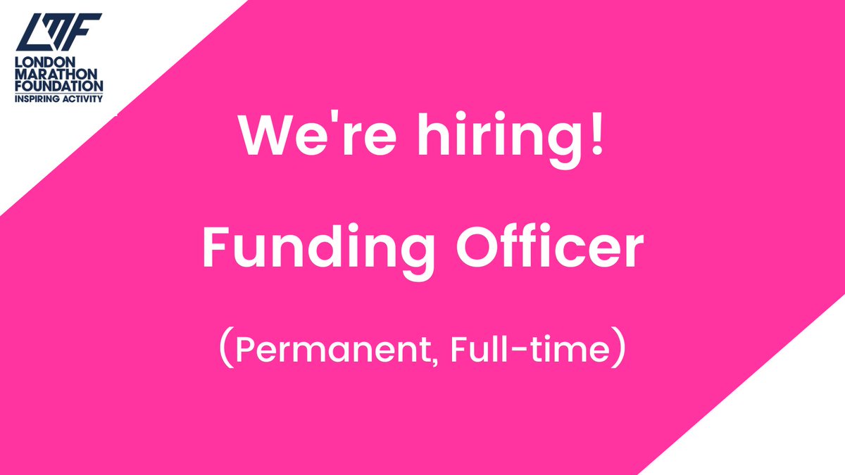 📢 We're hiring! We're looking for a strong communicator, with experience managing a grants portfolio, and who believes in the power of sport to change lives, to be our new Funding Officer! Find out more and apply ⤵️ londonmarathoneventsltd.peoplehr.net/Pages/JobBoard… #CharityJobs | #InspiringActivity