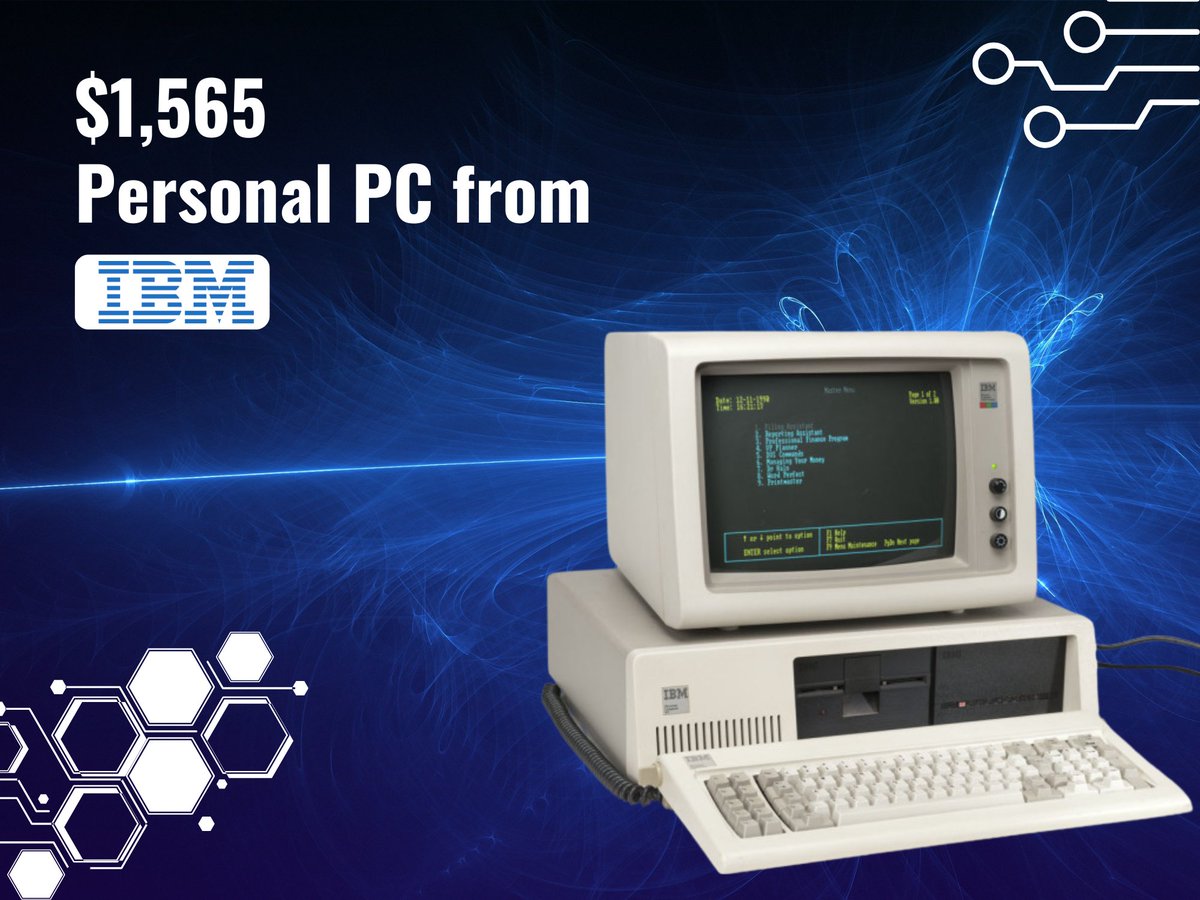 Time for a price check on tech history! 💸 

Did you know that when IBM dropped its first PC in 1981, the starting tag was $1,565? 💰

Adjusted for today's dollars, that's over $4,000!

Imagine splurging on computing power back then! 

#funfact #history #technology