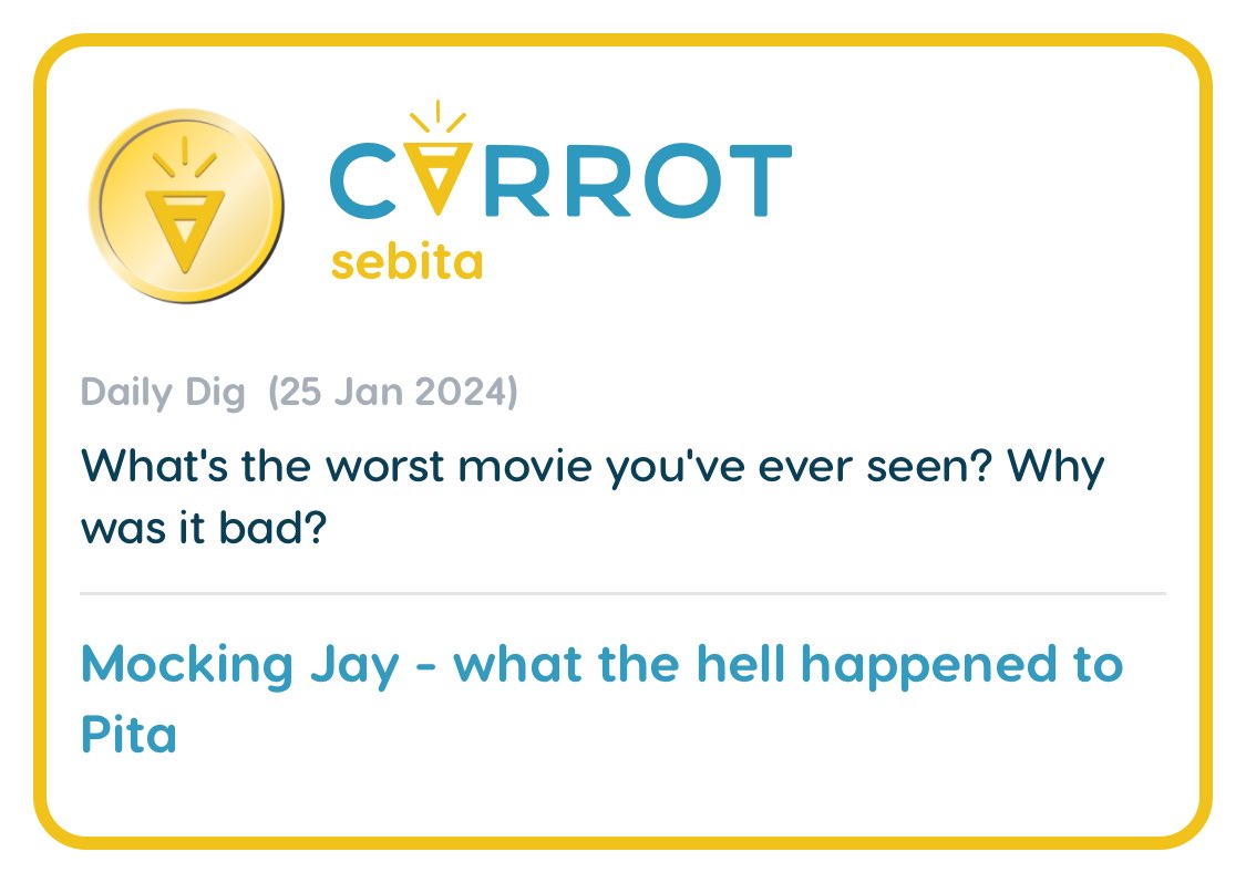 digcarrot's tweet image. Yesterday’s Top Daily Dig! #dailydig #badmovie