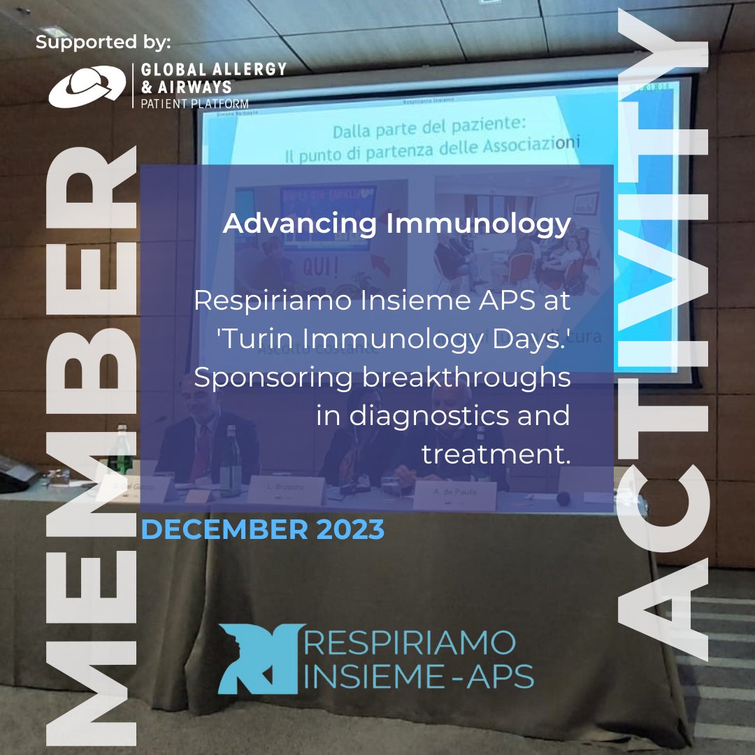 Diving into the world of immunology! 🧬🔬@respiriamoinsie proudly sponsored 'Turin Immunology Days,' where they explored cutting-edge advances in diagnostics and treatment. 

A unifying platform for patients and experts! #ImmunologyDays #MedicalEducation #SupportedByGAAPP