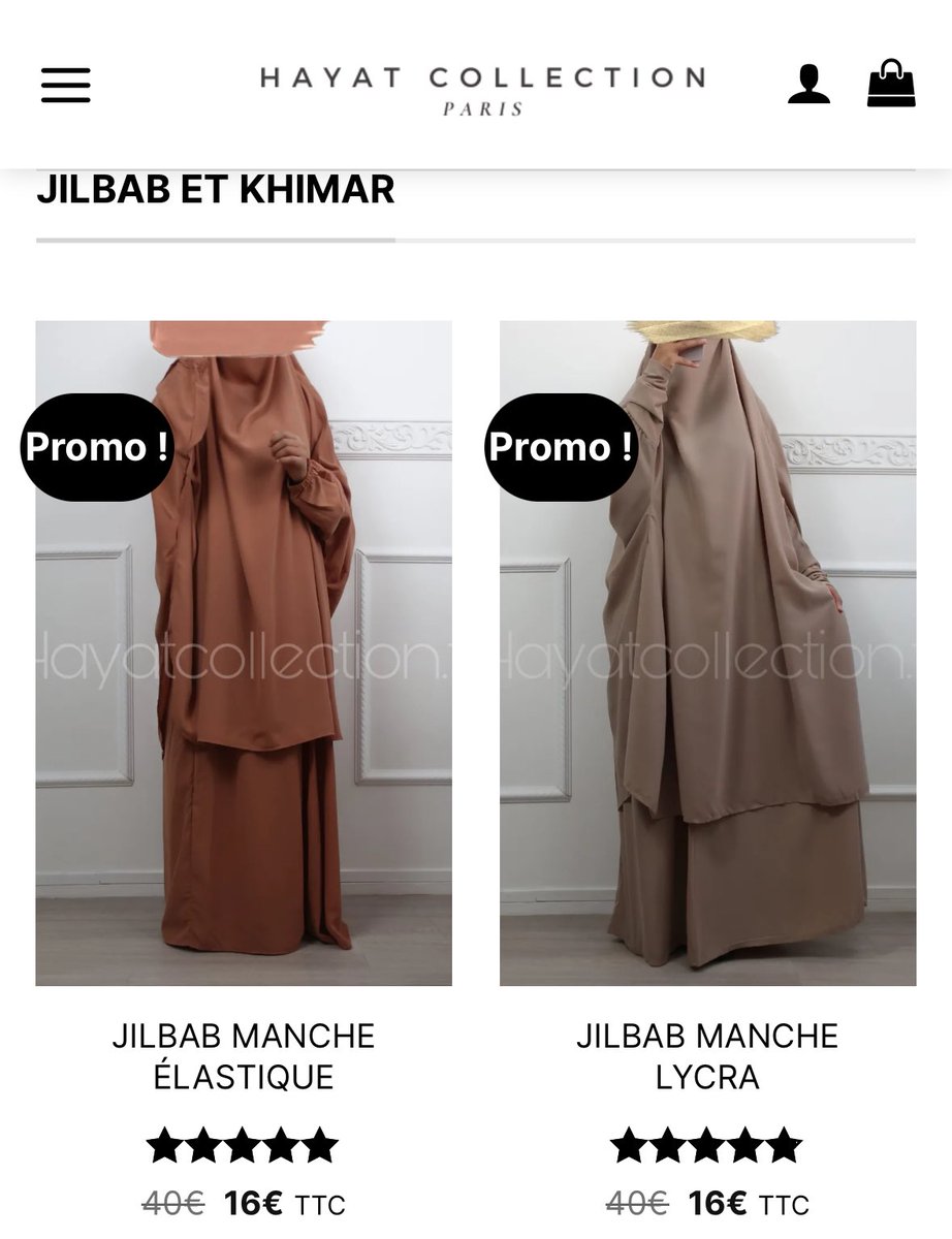 HayatCollection's tweet image. SALAMMMMM LES FILLES 🫶🏼

Tout le site passe à -60% ! Oui oui, tout le site 🤭

Abaya 12€, khimar 13€, jilbab 16€, qamis 14€, kimono 10€, hijab 3€ etcccc 💕💕💕

HAYATCOLLECTION.FR