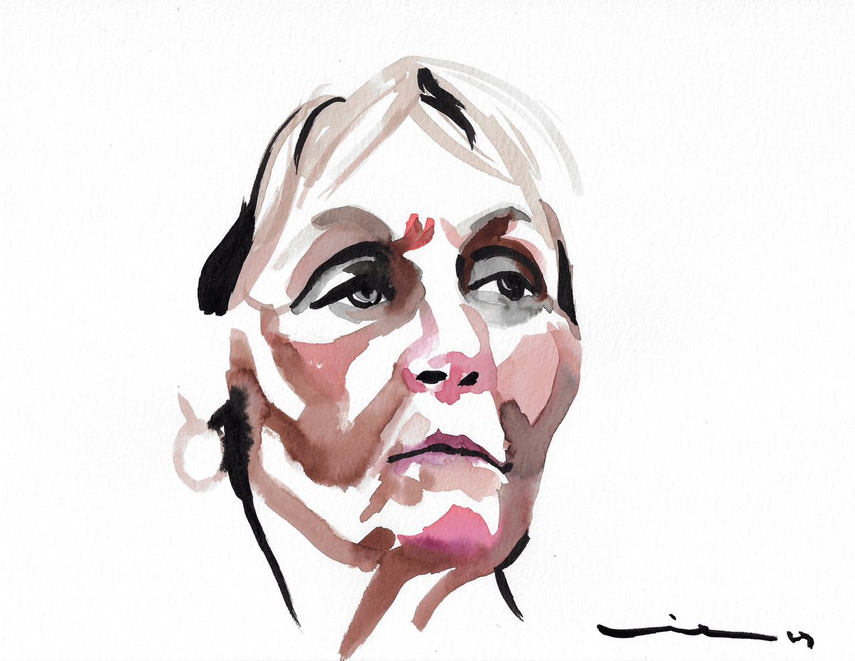 liaferreira's tweet image. #tbt a aniversariante de hoje,
A maior, a grande #paularego
Aguarela sobre papel.
Indisponível.