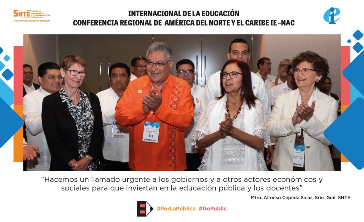 #PorLaPública ✏️
#GoPublic 📝

#NACConference ☑️
#SNTE 📚 @eduint 🌏 @intEducacion 🌎