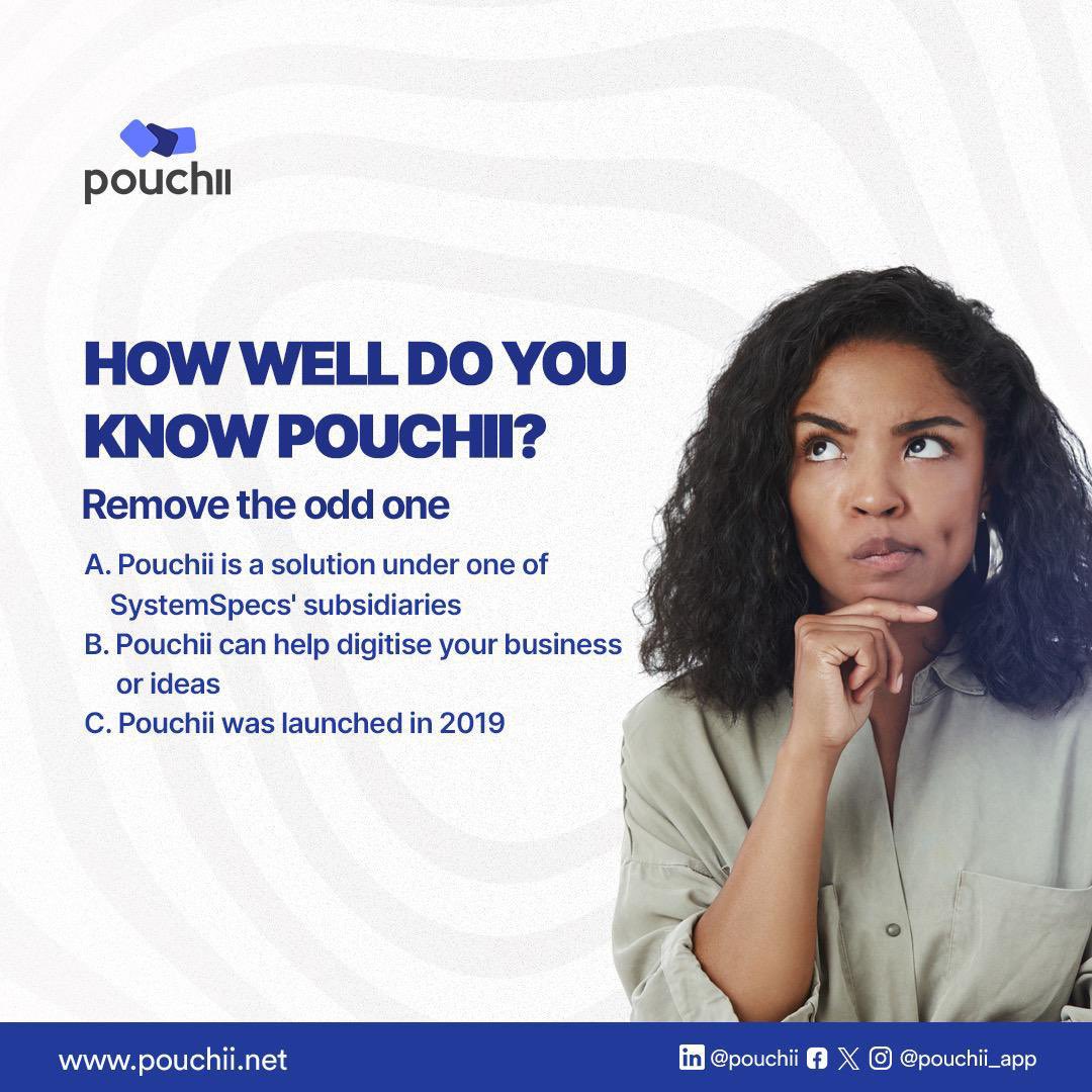 Today, we are testing your knowledge about Pouchii. 😎

Can you spot the odd one? 🤔

Share your answer in the comments below. 🔽

#Pouchii #TriviaTime #GetToKnowPouchii #Knowledge #Trivia #OddOne #SystemSpecs #SystemSpecsTechnology