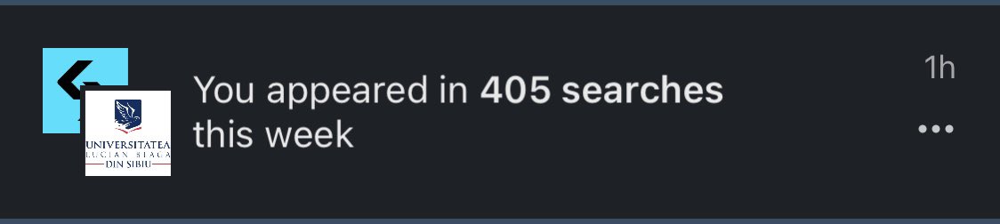 Nothing hits my #linkedingrowth, 405 searches this week! ⚡️🏆

#Web3 #womaninbusiness #CEO