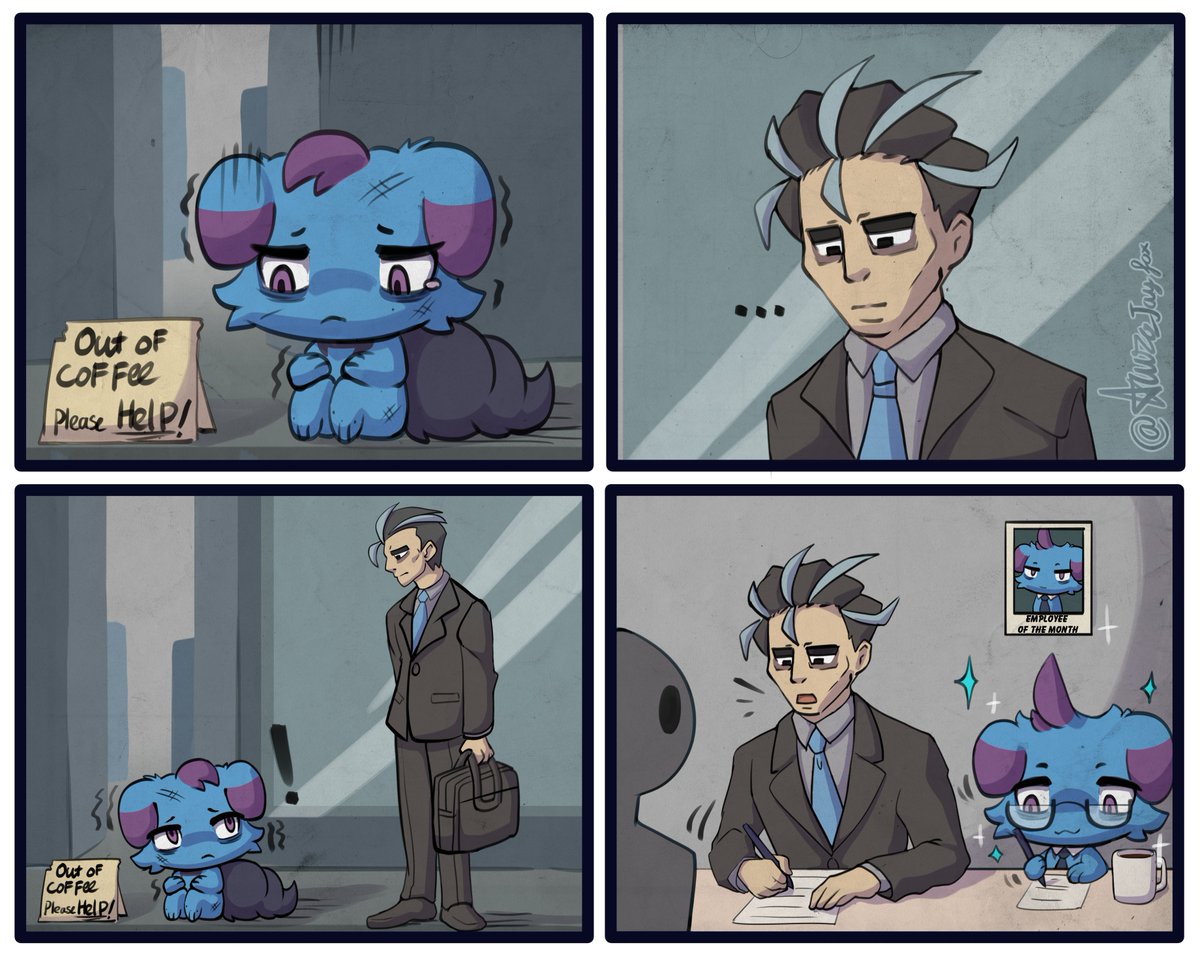 Larry and Depresso (not your usual Pokemon dual but they make the best Pals)☕️📝