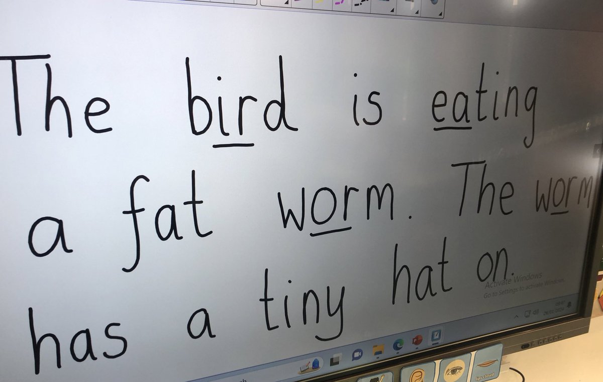 One of my class’s favourite things to do is ‘be the illustrator’. They have to silently read the sentence and then draw a picture on their whiteboards to show what they have read. Some children might only read a few words but they can draw whatever they read. They love it 🥰🖤