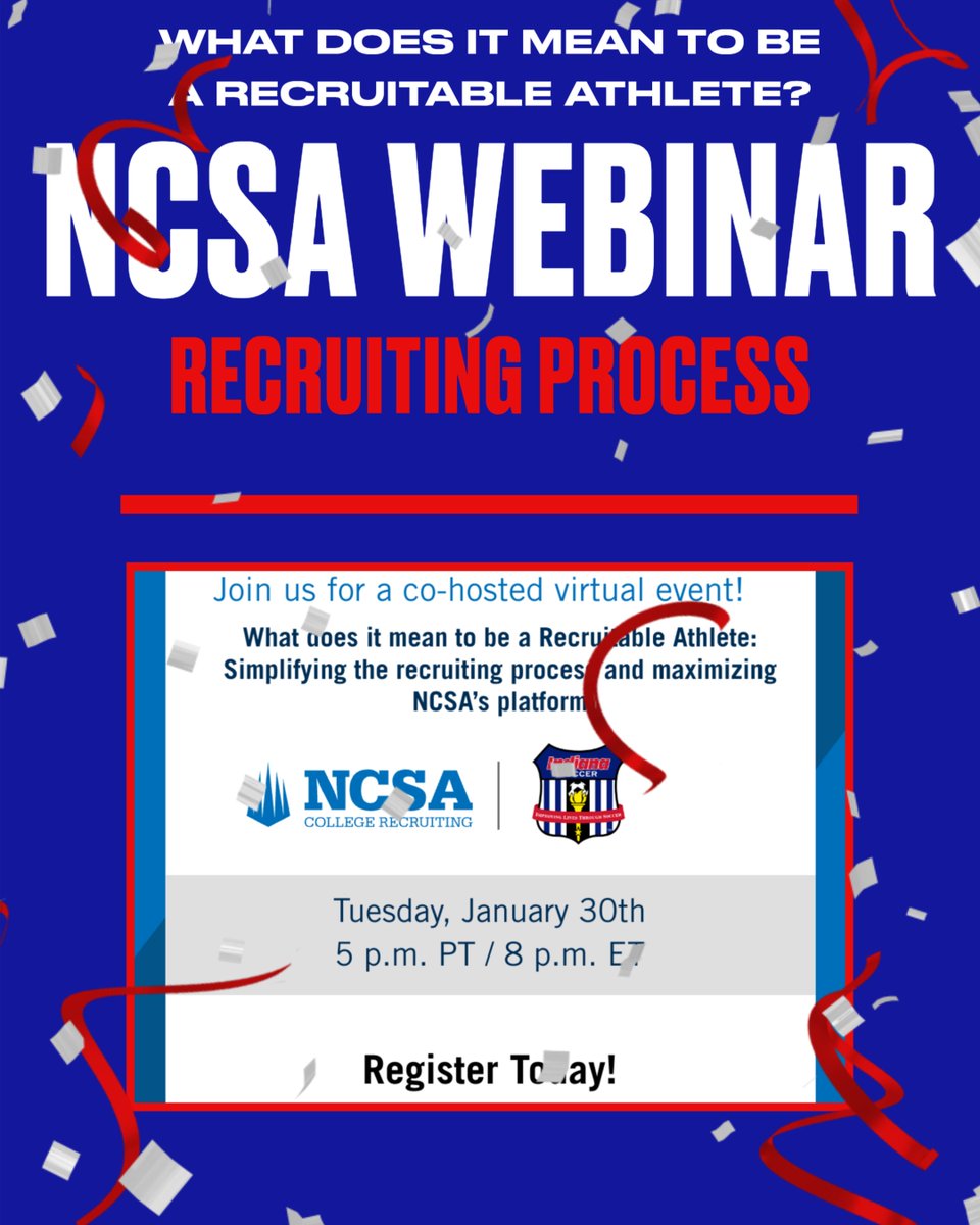 Are you excited to pursue college athletics and begin the recruiting process but unsure of your next steps? This is where NCSA College Recruiting is here to help! Register Now: bit.ly/3uawm3b