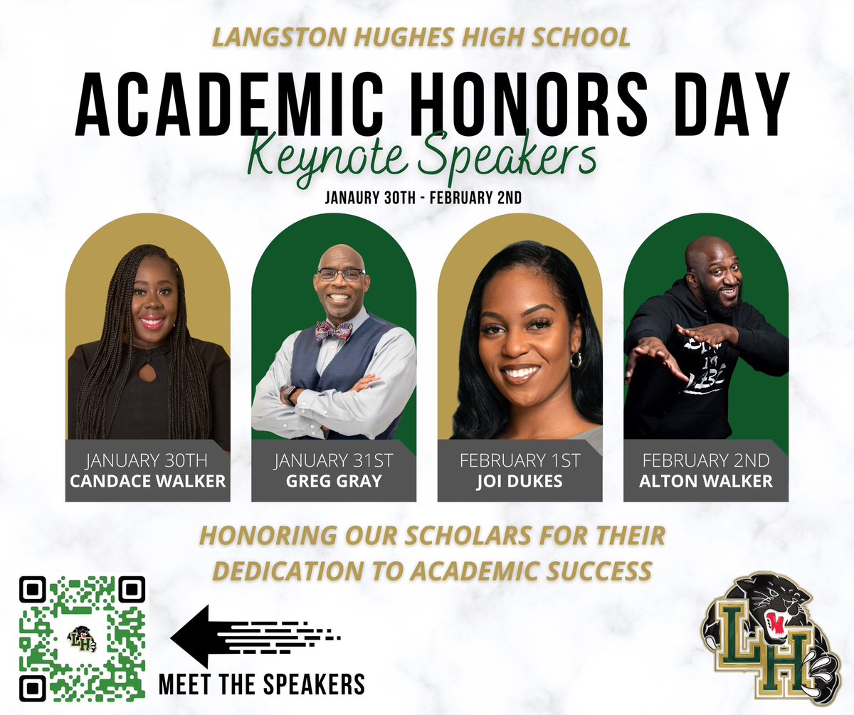 There are more happenings at the Hughes! Next week we celebrate our Academic STARS 🤩 and I’m excited about this All-Star lineup of dynamic speakers! It’s going to be an exciting week as we honor our scholars!

#CrimeLabAPD
#RenaissanceUnlimited
#Fox5News
#NextInLineNetwork