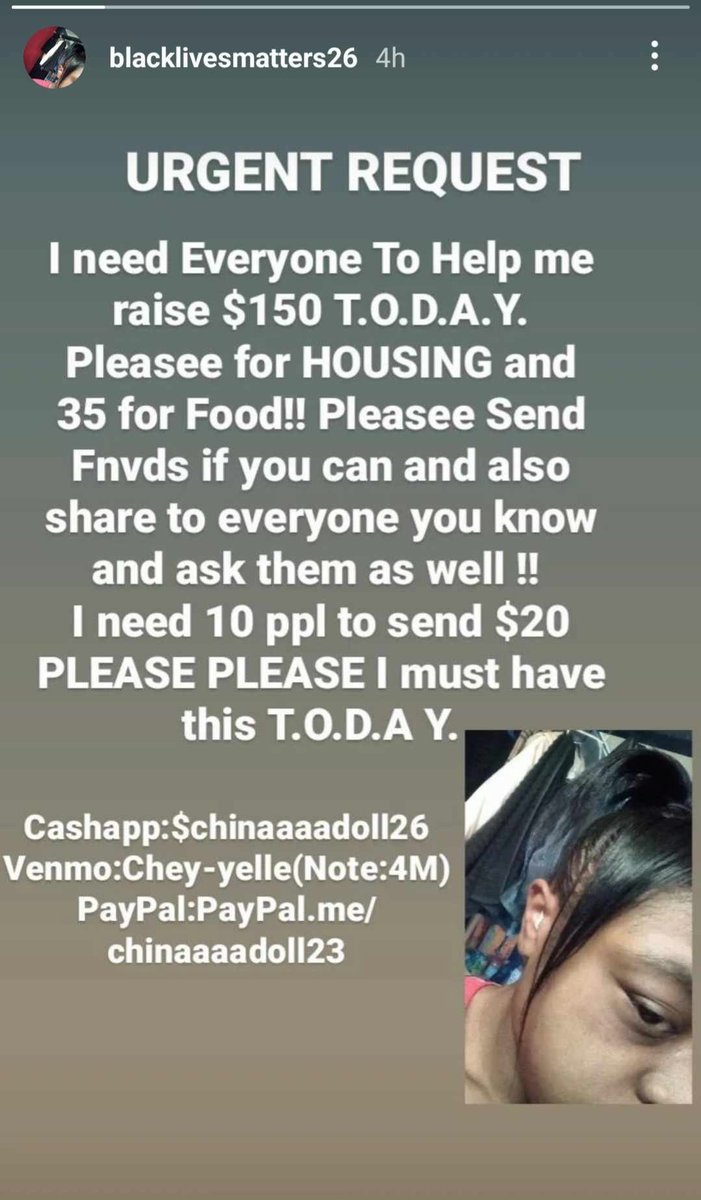scodalion's tweet image. Disabled single Black mother and her 3 kids are in need of consistent support to cover shelter, food &amp;amp; meds. Please help out in any possible way.

CA: $chinaaaadoll26
VM: Chey-yelle (Note: 4 M)
PP: chinaaaadoll23
ko-fi.com/mercedesburtts

#crowdfunding