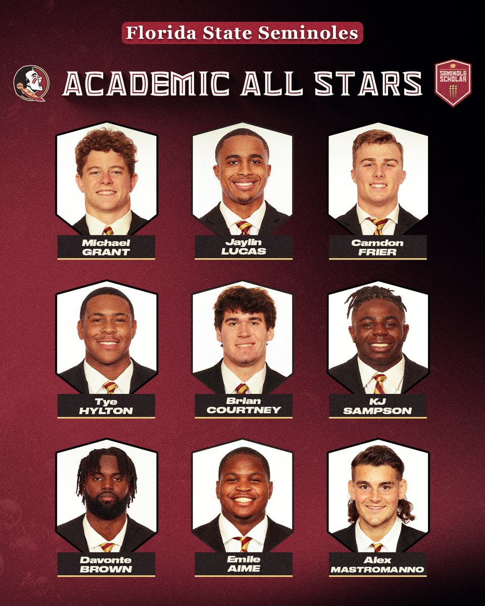 Congratulations to this week's Academic All-Stars! #NoleFamily | #KeepCLIMBing