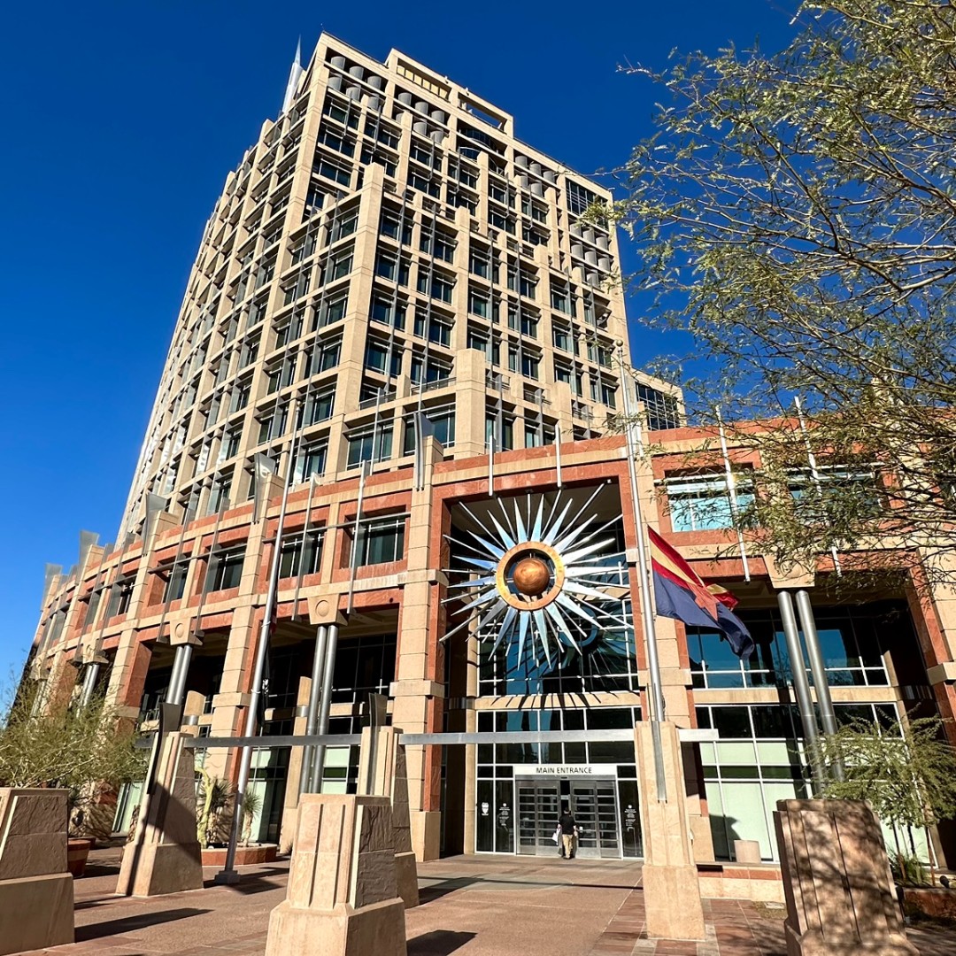 Flags outside City of #PHX buildings have been lowered to half-staff in honor of Safford Mayor Jason Kouts, who passed away on Wednesday. The flags will remain lowered until sunset tomorrow, on the day of interment.