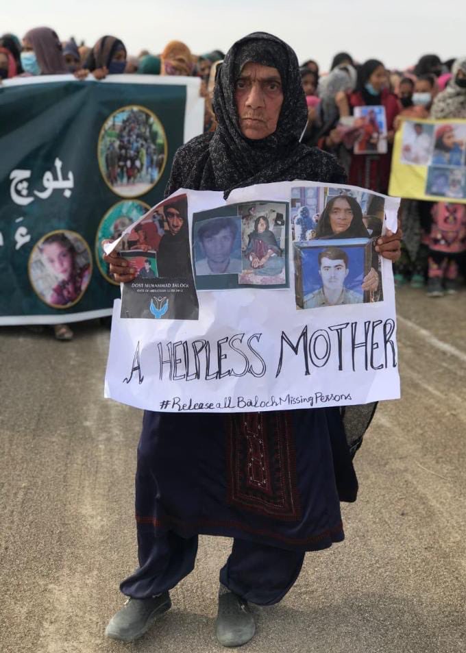 The state institutions and their backed death squads have rendered our Baloch mothers and their entire families forcibly “Helpless”.
From every corner of Balochistan, they have abducted, killed, and dumped our nation fellows . What else remains but 'Resistance' and a movement