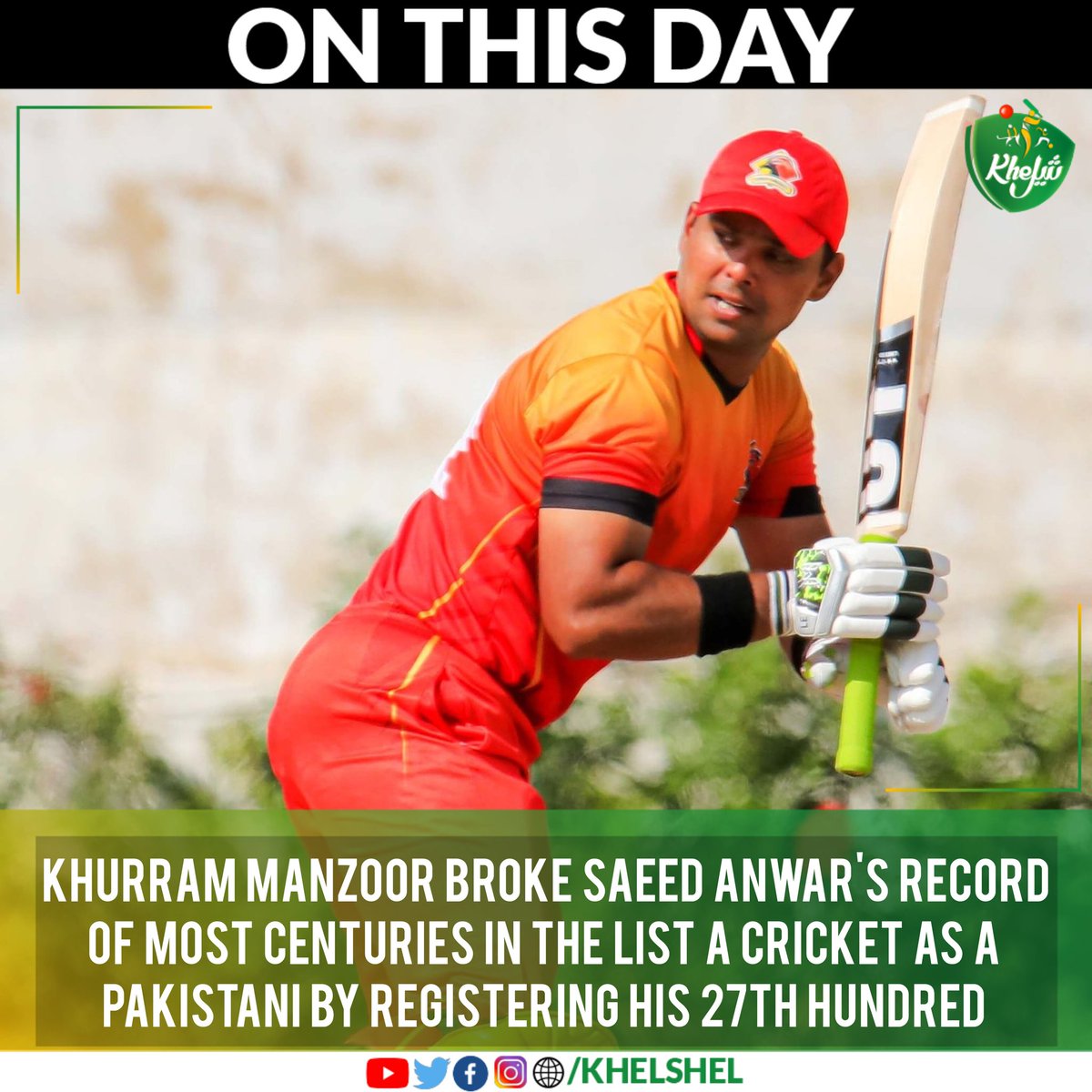 #OnThisDay in 2021, Khurram Manzoor created history as a Pakistani and became the batsman to score most hundred breaking Saeed Anwar's record. #Cricket | #Pakistan | #KhurramManzoor | #PakistanCup | #Karachi | #Sindh