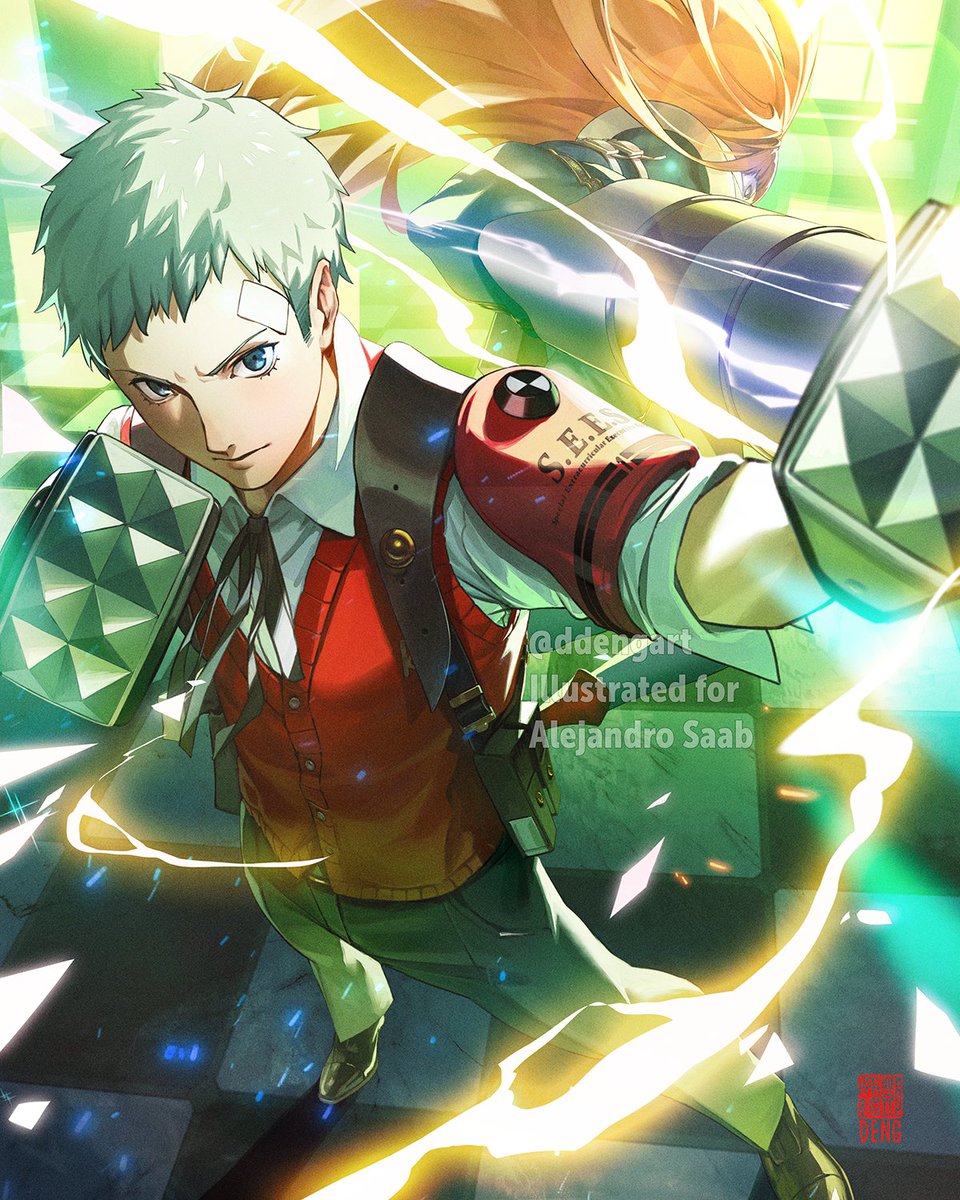 Akihiko print commission for his EN VA @KaggyFilms ! I'm so ready to get into P3Reload! #Persona3Reload