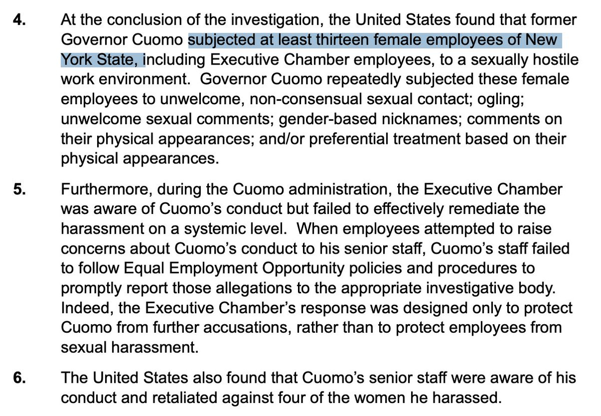 Cuomo defenders: He didn't harass 11 women. DOJ: Okay, okay, it was 13. justice.gov/crt/media/1335…