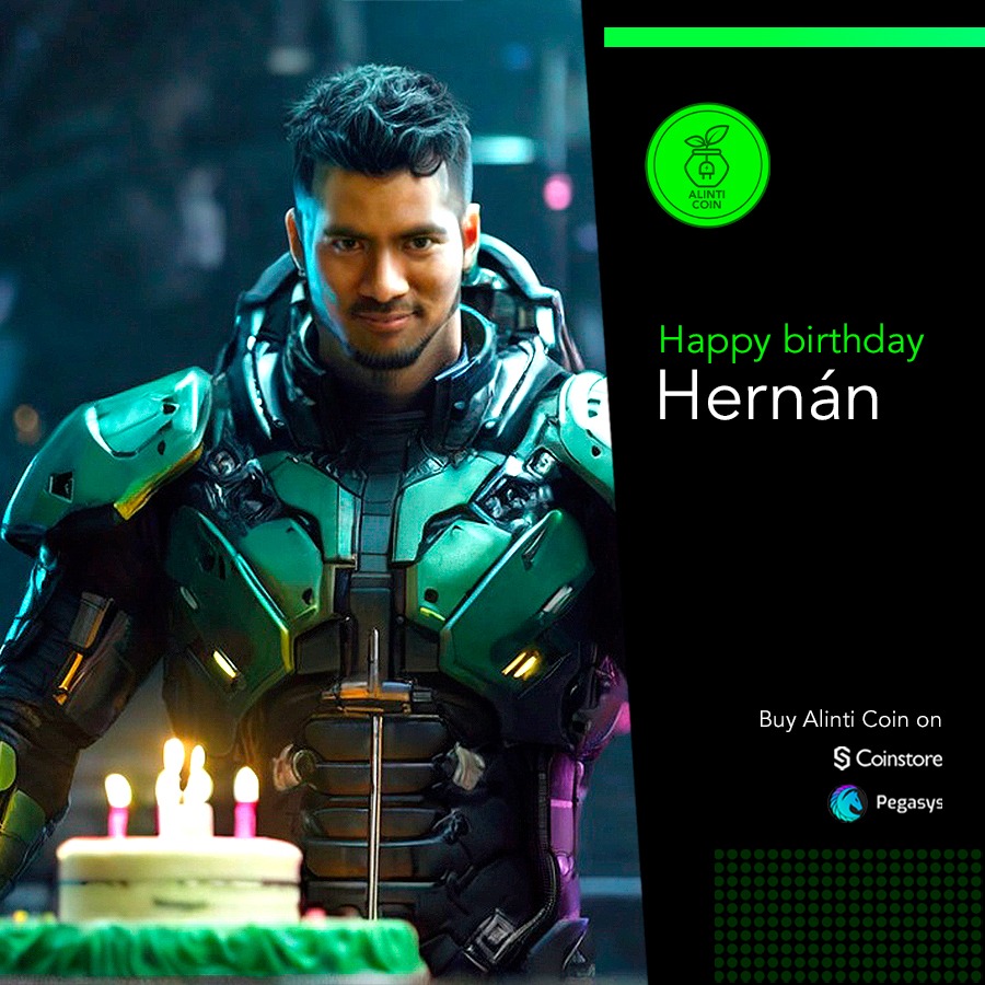 AlintiCoins's tweet photo. Today our chief commander has his birthday and we want to share this special date with everyone. A big hug for our creative genius.🎁🎂🎉
@CoinstoreExc
@CoinStoreHUB
@Coinstore_Japan
@CoinStoreWallet
#HappyBirthday #Blockchain #Sustainability #altcoins #ReFi #AlintiCommunity https://t.co/9Dwg0erros